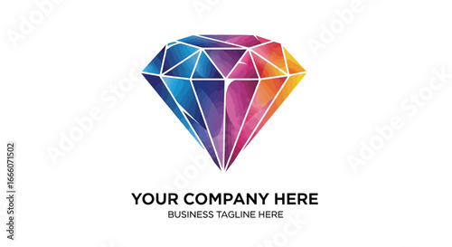 Colorful Geometric Diamond Logo Design