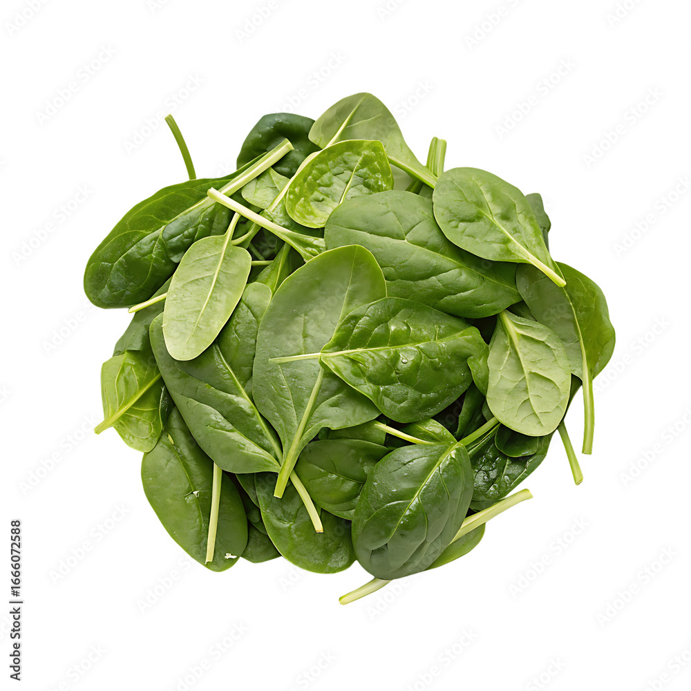 Fototapeta premium A healthy bowl of fresh spinach salad appetizer isolated on a transparent background png