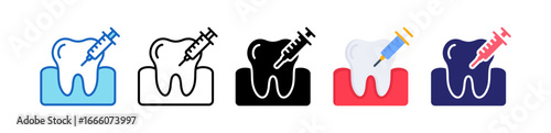 Dental Surgery Multiple Style Icon Set Collection. 