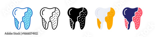 Plaque Multiple Style Icon Set Collection. 