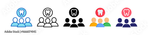 Patient Multiple Style Icon Set Collection. 