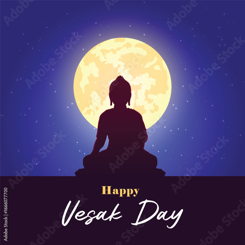 Happy Vesak Day. Vesak day creative poster, banner, social media post, postcard, background, backdrop, greetings card, template, web banner, cover design etc. Happy Buddha Purnima.