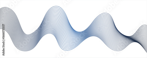 Curve wave seamless pattern. Abstract texture line pattern background.,Transparent horizontal  blue wave on white.graphic design Banner Pattern background template.