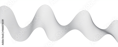 Curve wave seamless pattern. Abstract texture line pattern background.,Transparent horizontal gray wave on white.graphic design Banner Pattern background template.