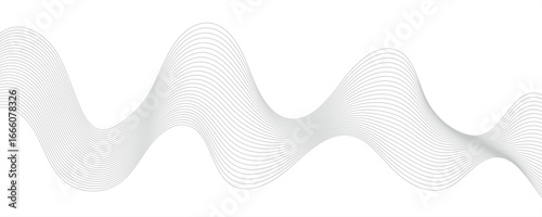 Curve wave seamless pattern. Abstract texture line pattern background.,Transparent horizontal gray wave on white.graphic design Banner Pattern background template.