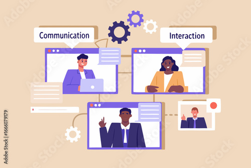 Virtual Team Meeting Collaboration Communication Interaction
