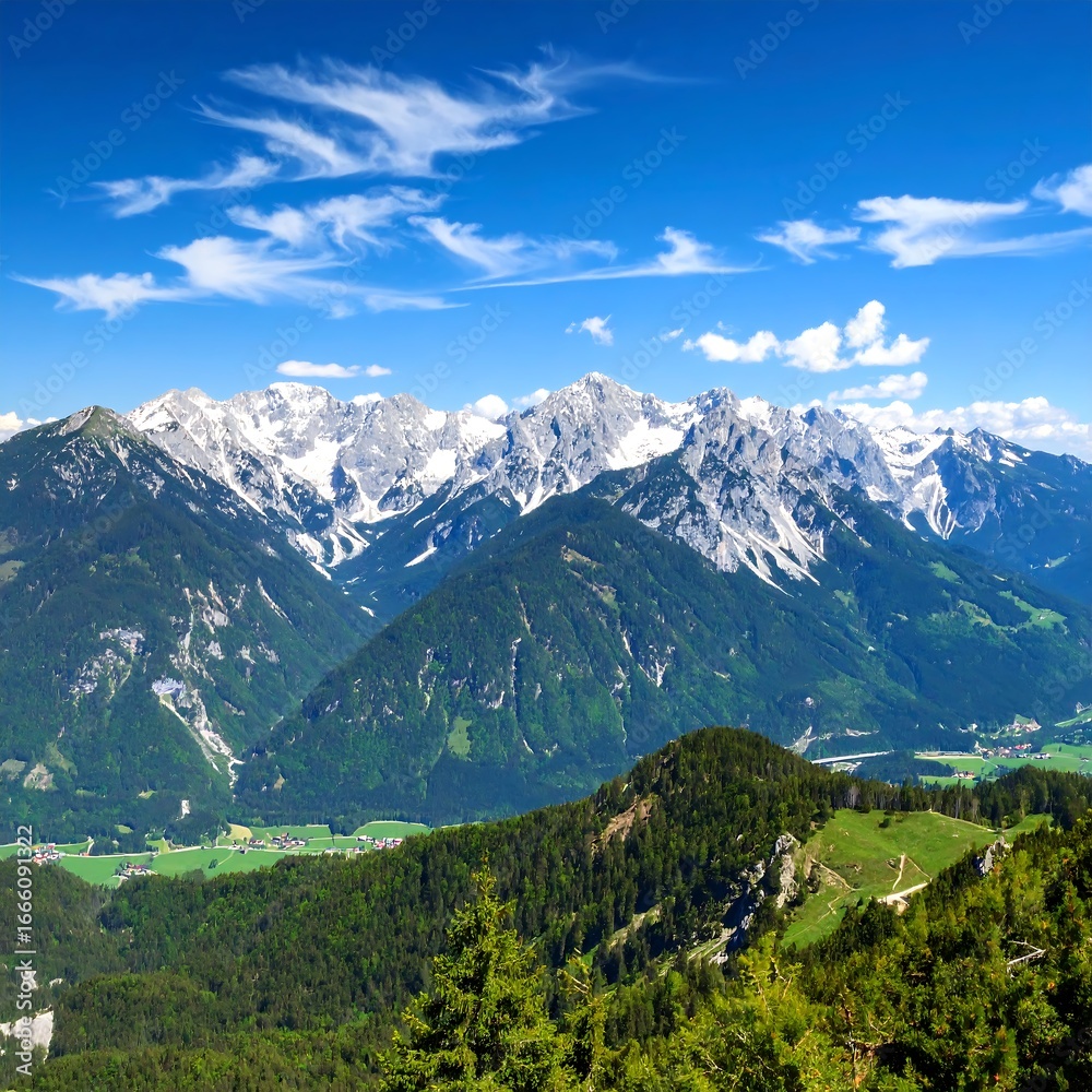 Fototapeta premium Mountain range panorama (3)