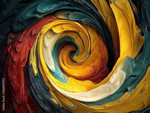 Modern Art Elegance: Swirling Colors and Geometric Patterns Abstract Background