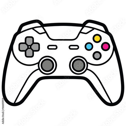 Photorealistic Gamepad – Modern White Joystick with Studio Lighting