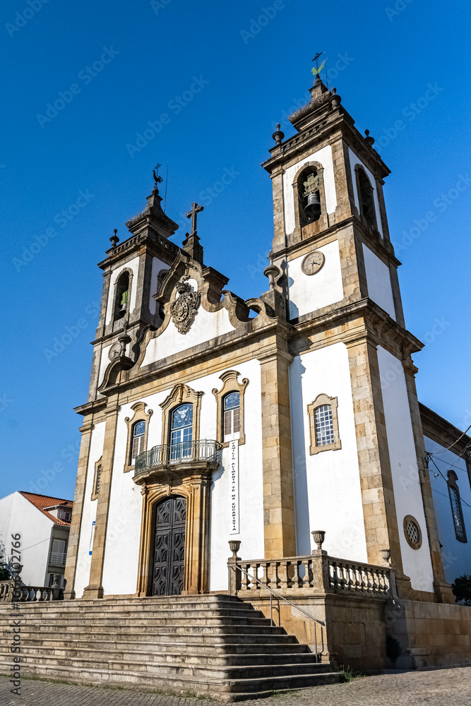 Fototapeta premium Portugal, church in the village of Penalva di Castelo, in the district of Viseu 