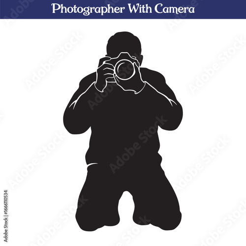 Photographer Silhouette with Camera 