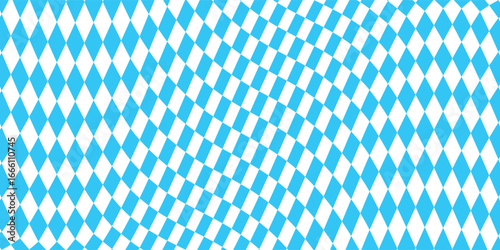 Waved Bavarian flag lozenges seamless pattern.