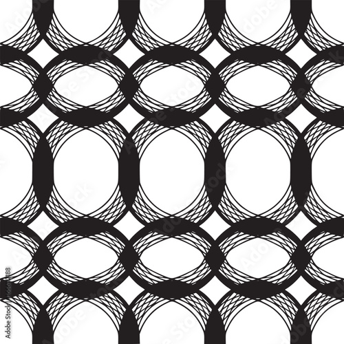 Elegant seamless monochrome pattern creates a sophisticated and modern geometric design element