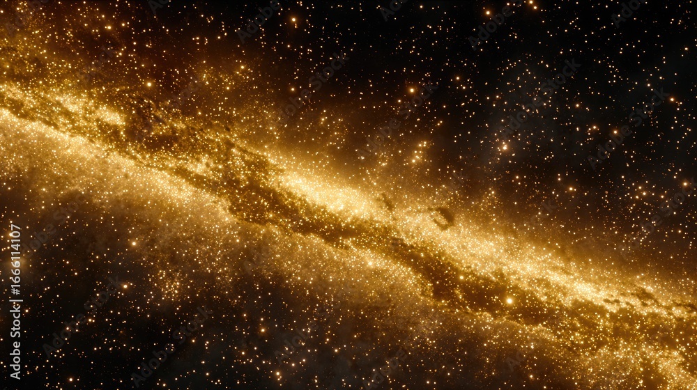 Naklejka premium Golden Celestial River