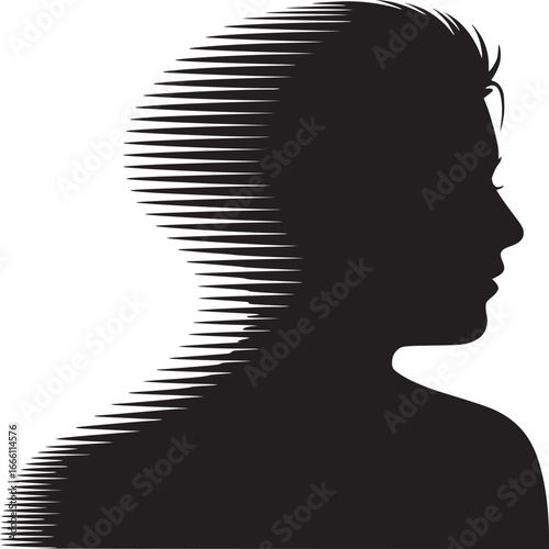 Striking silhouette of a man expressing dynamic movement and speed, perfect for modern design concepts