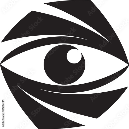 Modern eye logo concept offering unique visual identity for security or technology companies