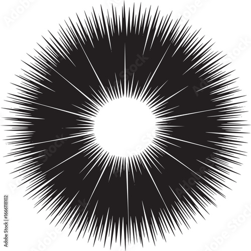 Dynamic black and white burst background for modern designs and creative projects needing an energetic element