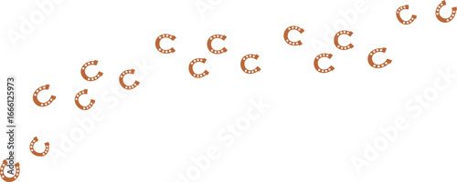 馬の蹄鉄足跡ベクターイラスト素材