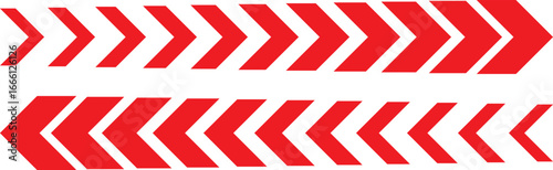 Arrow moving dynamic symbols. Road lines arrow zigzag chevron speeds flat style. EPS 10.