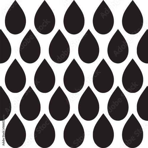Elegant black and white water droplet pattern creates a modern, minimalist, and stylish background for your designs