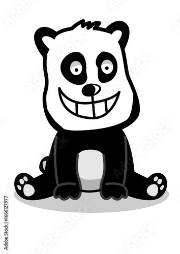 illustration of a sitting panda bear