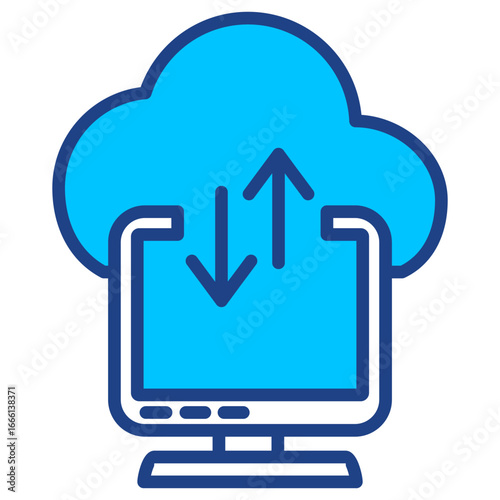 Cloud Storage Simple Vector Icon Collection