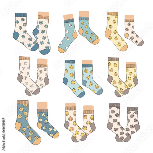 Whimsical animal patterned crew socks for everyday comfort and style