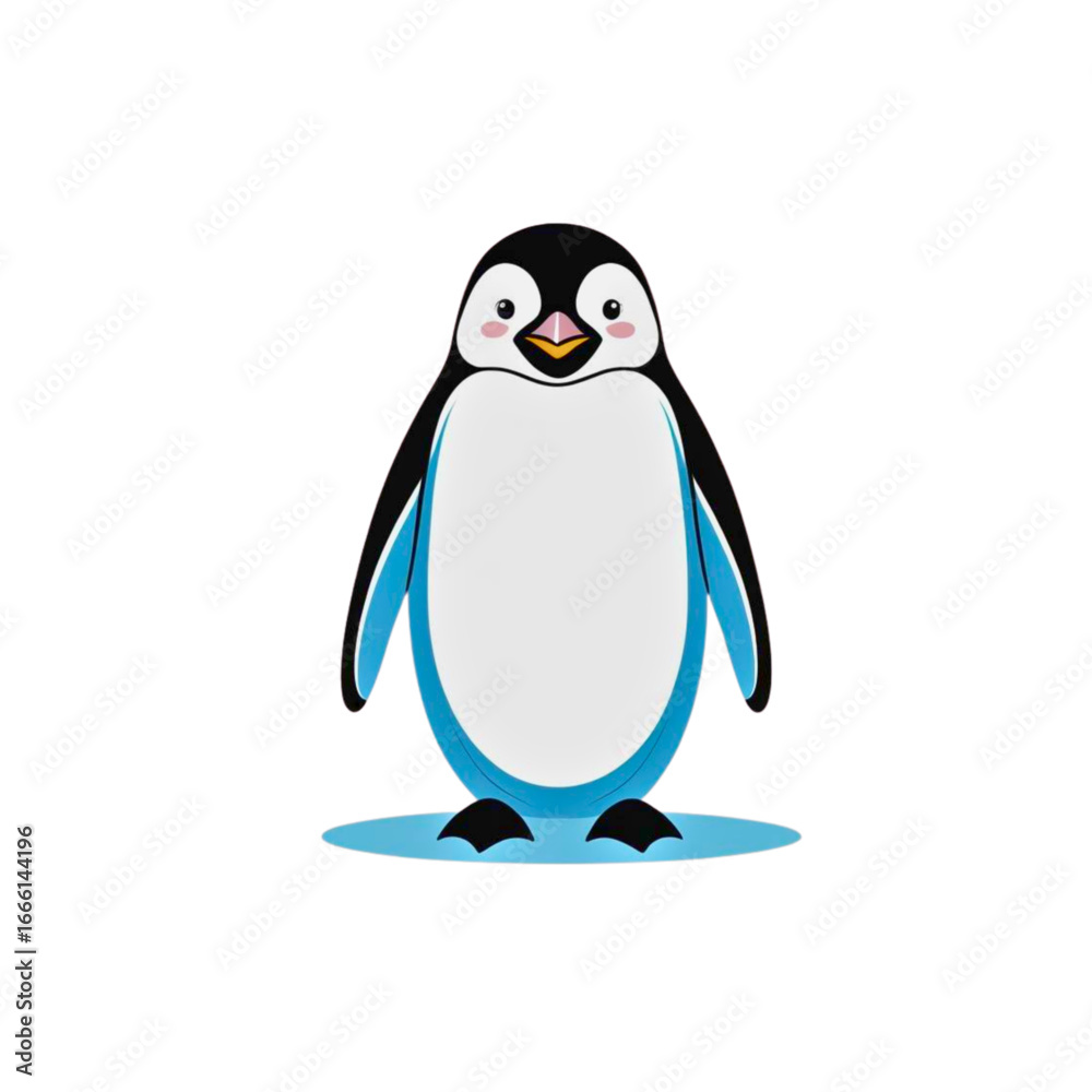 Fototapeta premium Adorable cartoon penguin vector illustration cute antarctic bird for childrens designs scalable graphics
