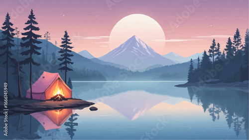 Camping in the mountains