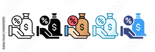 Loan Icon Set Multiple Style Collection