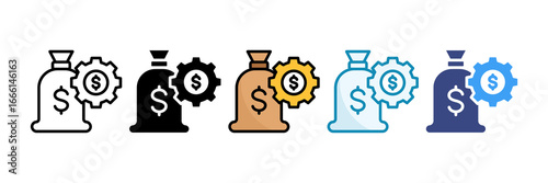 Wealth Management Icon Set Multiple Style Collection