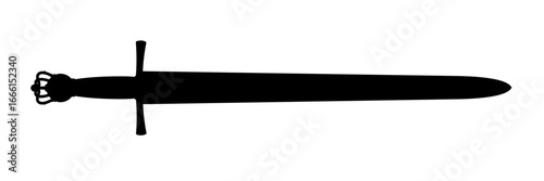 Silhouette of a royal coronation sword - vector illustration