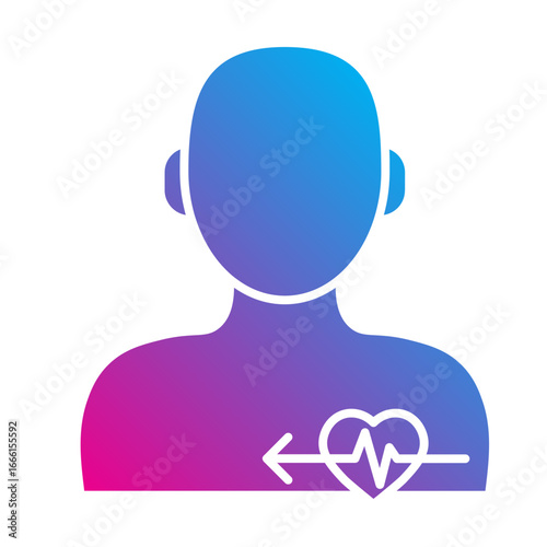 Health monitoring wearable Flat Gradient icon