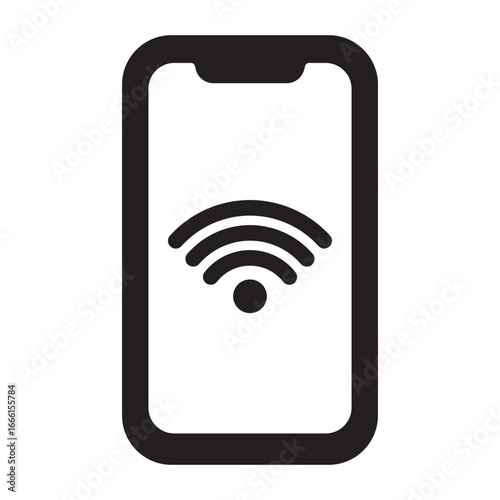 Mobile contactless payment Glyph icon