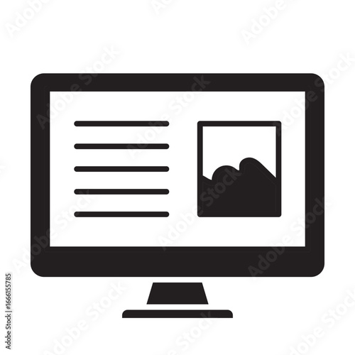 Computer webpage screen Glyph icon
