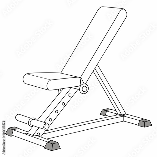 Adjustable weight bench for strength training and fitness exercises in a gym or home workout setting