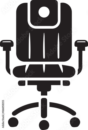 Office chairs silhouette vector