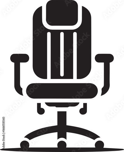 Office chairs silhouette vector