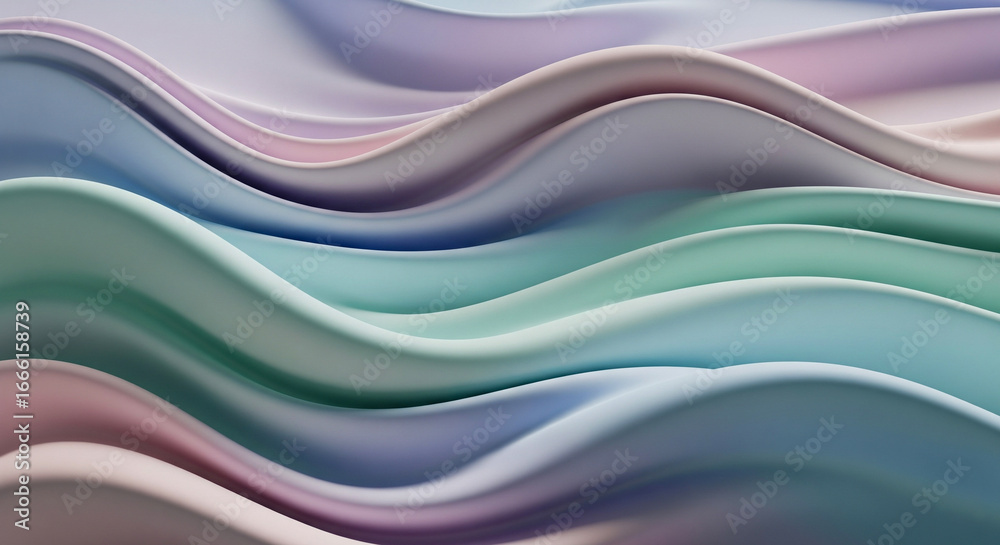 Obraz premium Pastel fabric waves abstract background