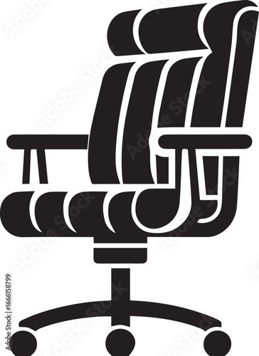 Office chairs silhouette vector