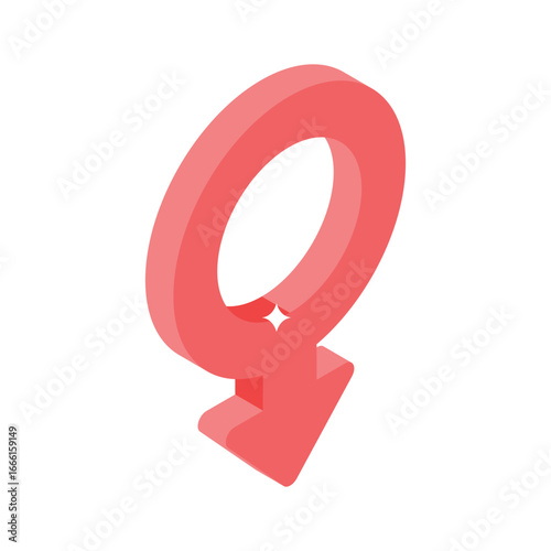 An editable isometric style icon of male gender