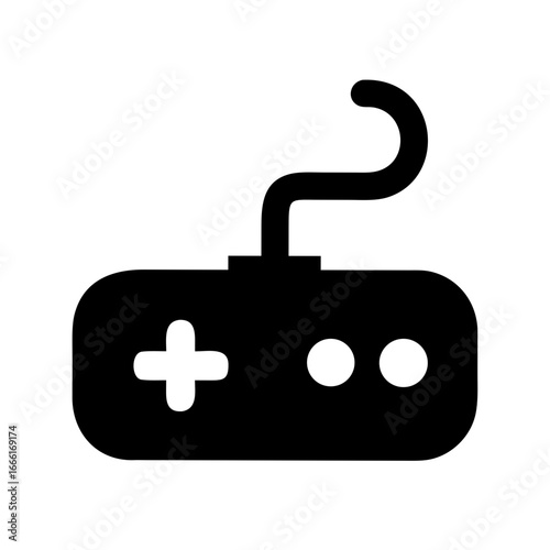 Vector art of classic game controller, perfect for video game enthusiasts and retro gaming designs