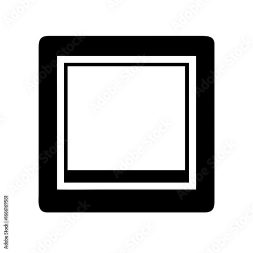 Vector art of simple black square frame, perfect for displaying photos, artwork, or graphic designs