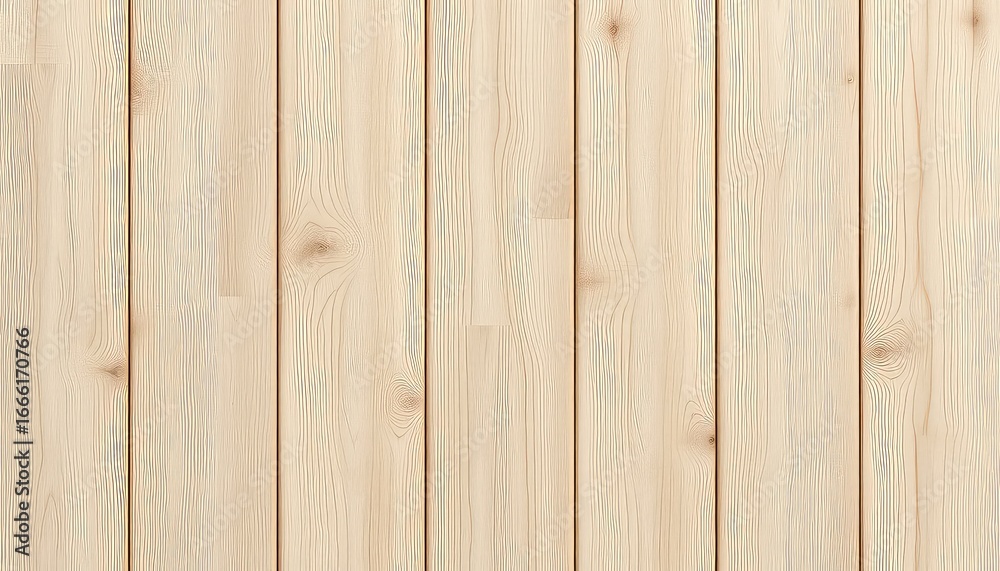 Fototapeta premium Light Colored Wood Planks Arranged Vertically with Visible Wood Grain and Knots Creating a Natural Textured Surface