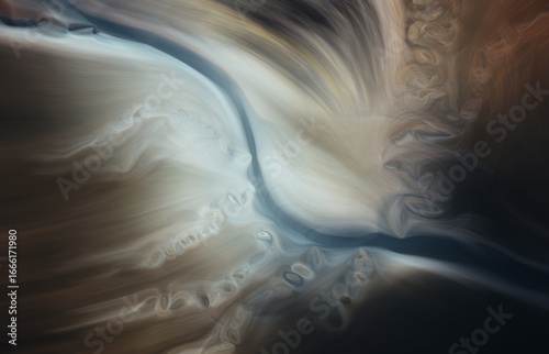 Abstract blue blur texture. Blurred veins water stream backdrop with a smoke ...