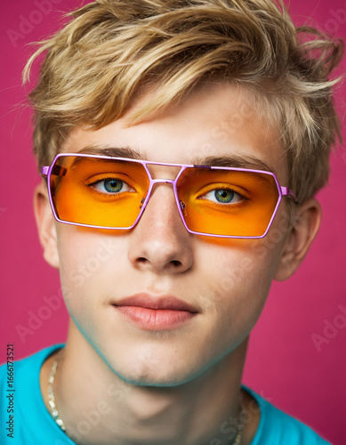 a modern portrait of a youn...
