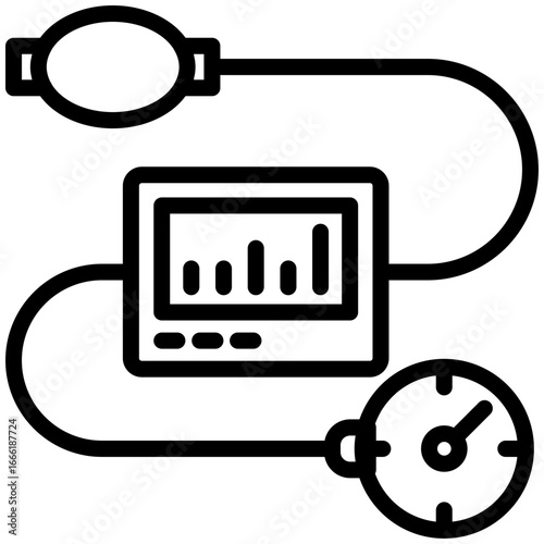 sphygmomanometer icon isolated on white background. vector illustration icon for medical checkup