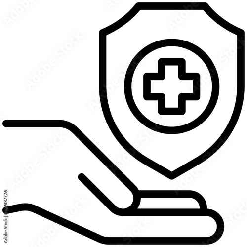 health insurance icon isolated on white background. vector illustration icon for medical checkup