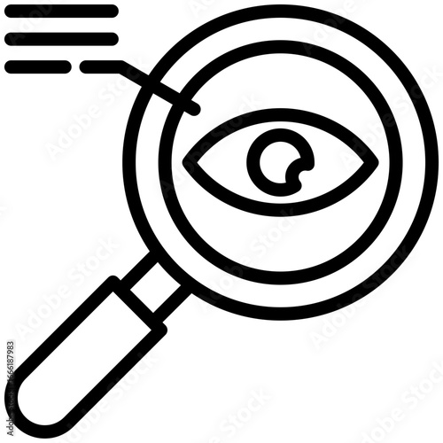 eye test icon isolated on white background. vector illustration icon for medical checkup