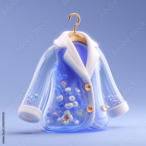 mannequin in a blue dress